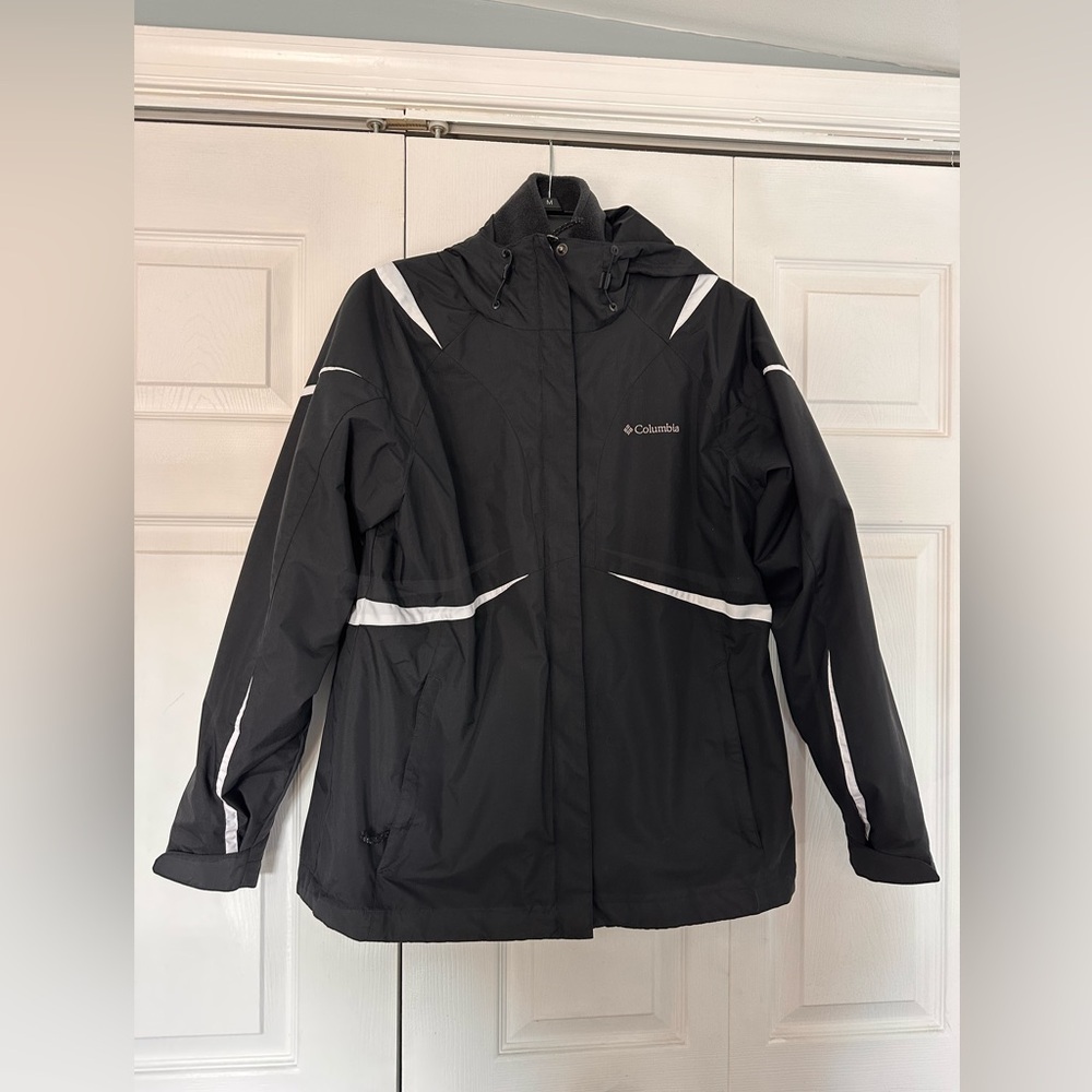 Columbia Black Two Layer Woman’s Jacket Large